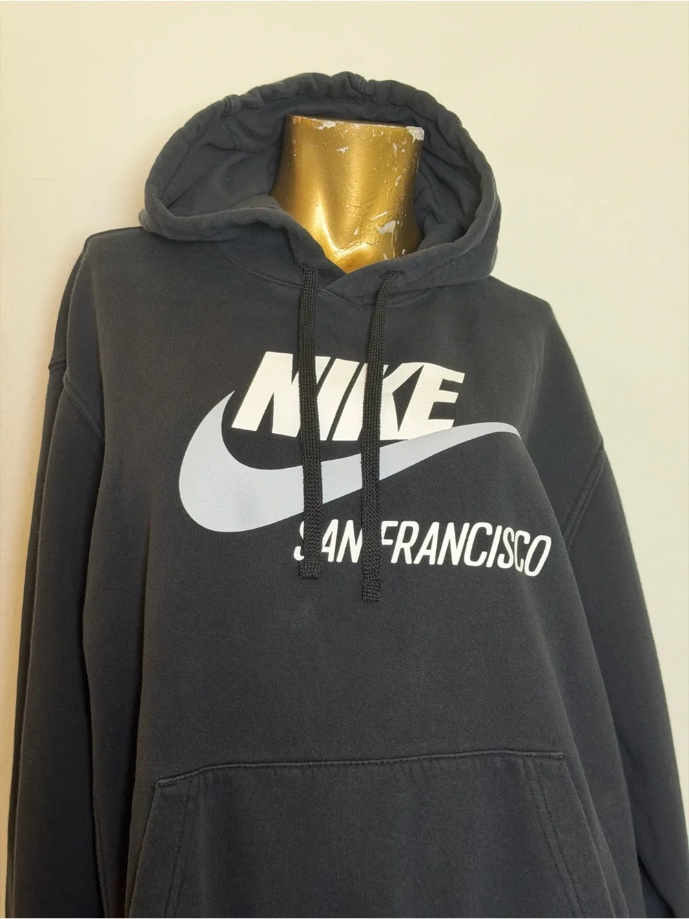 Nike San Francisco Graphic Pullover Hoodie Black Cotton/poly Fleece Men’s Large